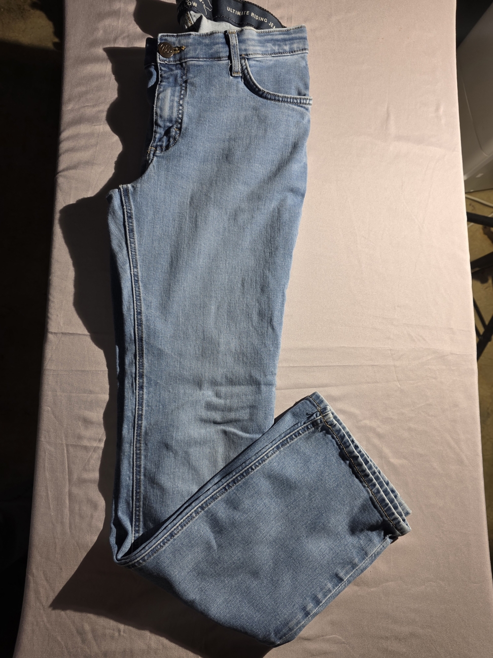 Wrangler Willow Riding Light Blue Boot Cut Jeans 34"Inseam